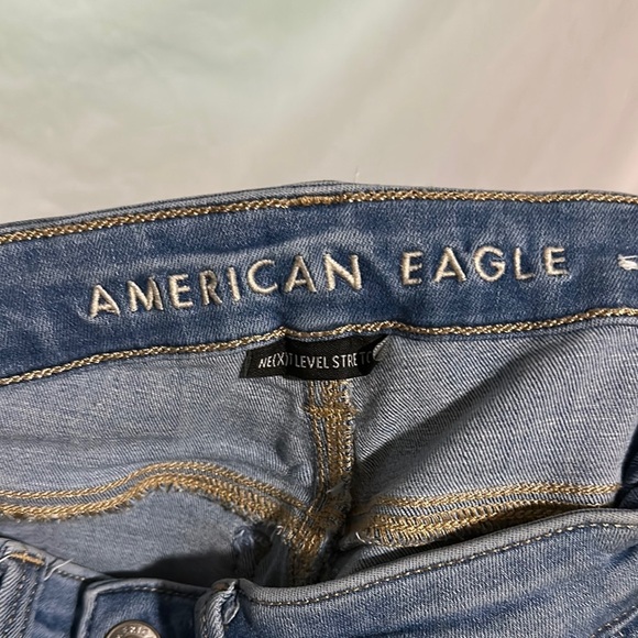 women's American Eagle Outfitters super High Rise Denim Jeggings size 4 regular - Picture 3 of 5